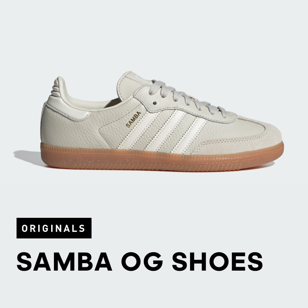Adidas Samba OG in chalk white and wonder beige